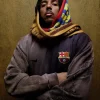 Cj x nike x barcelona split dye crest hoodie
