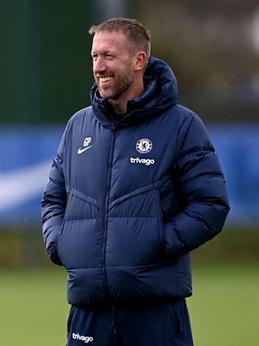 Chelsea f.c blue puffer hooded jacket for sale
