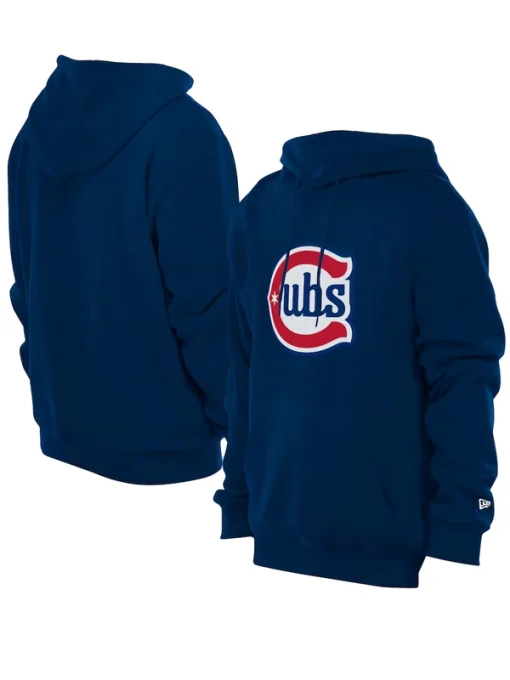 Chicago cubs new era star alternative logo pullover hoodie blue
