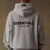 Essentials Dark Oatmeal Hoodie Grey