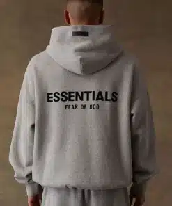 Essentials Dark Oatmeal Hoodie Grey