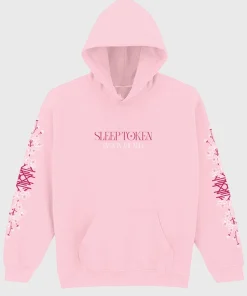 Even in arcadia floral sleep token pink hoodie
