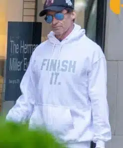 Hugh jackman terry fox run finish it hoodie white