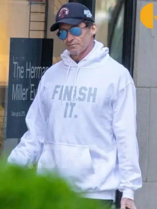 Hugh jackman terry fox run finish it hoodie white