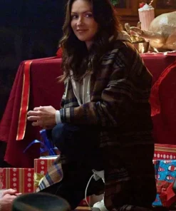 Italia ricci movie catch me if you claus 2023 avery plaid coat