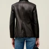 Jennifer Lawrence This New York Cool Girl Brand Warner Blazer in Lambskin