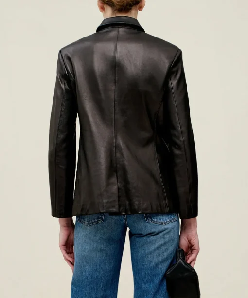 Jennifer Lawrence This New York Cool Girl Brand Warner Blazer in Lambskin