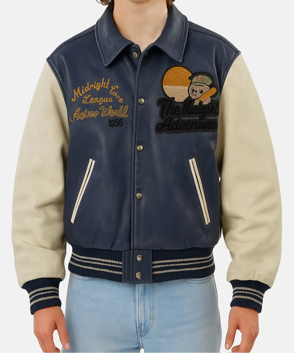 Knicks Game Timothee Chalamet Avirex Leather Jacket