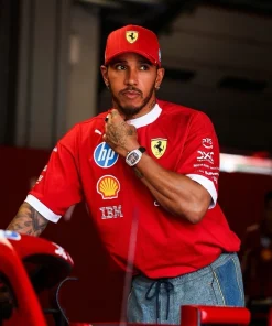 Lewis hamilton scuderia ferrari drivers motorsport tee red