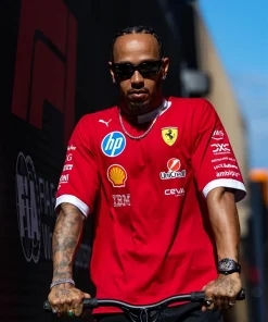 Lewis hamilton scuderia ferrari tee red