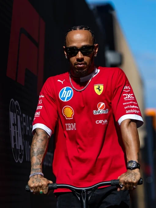Lewis hamilton scuderia ferrari tee red