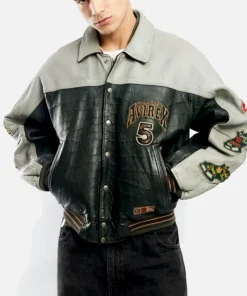 Lord Northwest Wild Bears Avirex Leather Bomber Jacket