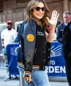 Mariska-Hargitay-Knicks-Varsity-Jacket