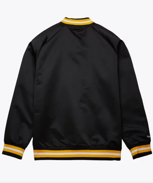 Men's Black Boston Bruins Lightweight Satin Raglan Full-Snap Jacket