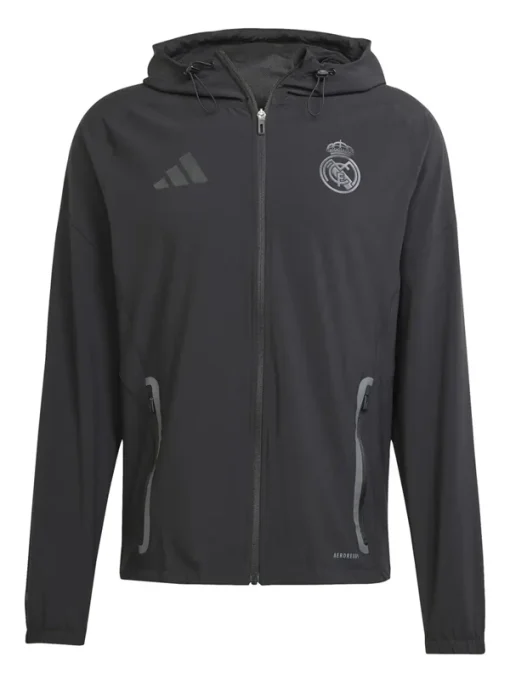 Mens real madrid adidas tiro vis tech competition jacket black