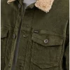 Men's Wrangler Corduroy Trucker Green Jacket