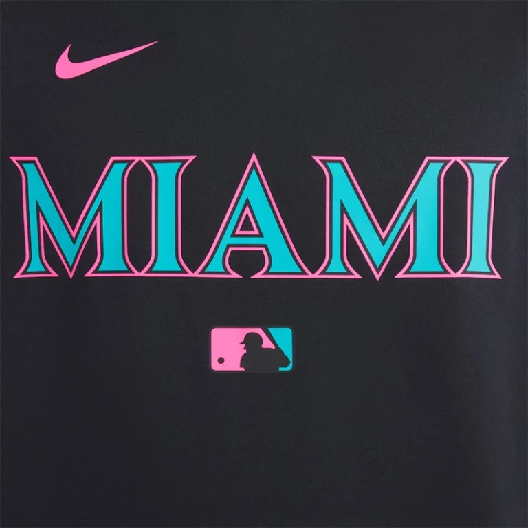 Miami Marlins Nike Black 2025 City Connect Hoodie