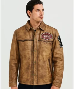 NHSFR 2025 Contestant Brown Leather Jacket Men