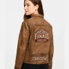 NHSFR 2025 Contestant Brown Leather Jacket women