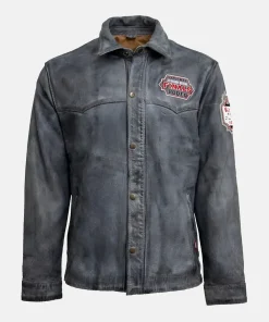 NJHFR 2025 Contestant Grey Distressed Leather Jacket