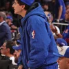 Ny knicks timothee chalamet hooded jacket blue