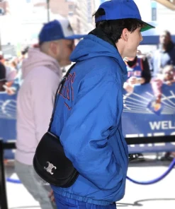 Ny knicks timothee chalamet jacket blue
