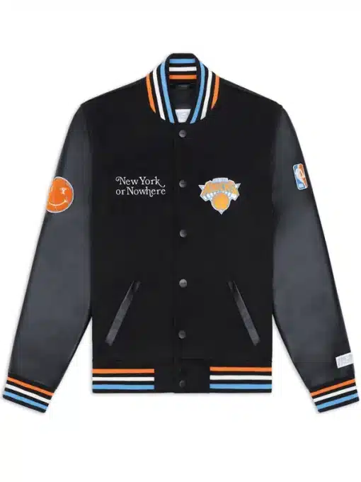 NYON-x-Knicks-Black-Motto-Varsity-Jacket