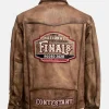National High School Finals Rodeo NHSFR 2025 Contestant Distressed  Brown Leather Jacket Unisex