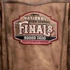 NationalHighSchoolFinalsRodeo2025BrownDistressedLeatherJacketForSale