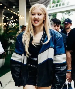 (New Zealand-South Korean Singer) ROSÉ F1 Mimai Grand Prix Leather Jacket