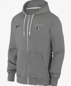 Nike houston astros full zip travel hoodie grey
