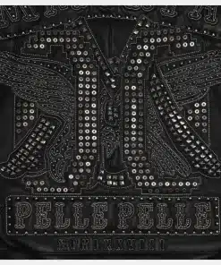 Pelle Pelle x Opium Immortal Rodeo Black Leather Bomber Jacket