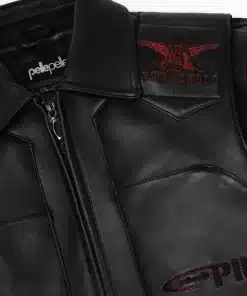 Pelle Pelle x Opium Immortal Rodeo Black Leather Bomber Jacket Sale