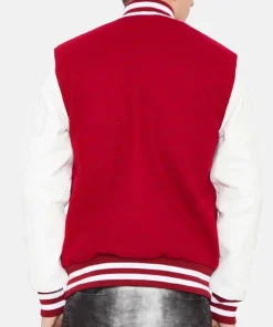 Pharrell Williams Princess Anne High School Letterman Varsity Bomber Jacket - Red and White