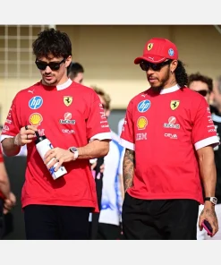 Puam scuderia ferrari drivers motorsport tee red