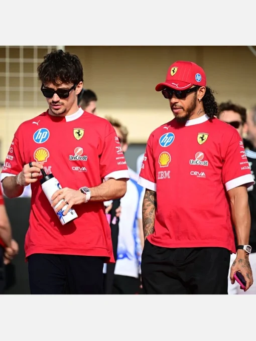 Puam scuderia ferrari drivers motorsport tee red