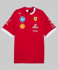 Puma scuderia ferrari drivers mens motorsport tee red