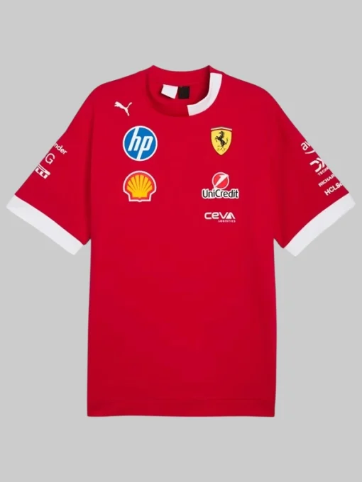 Puma scuderia ferrari drivers mens motorsport tee red