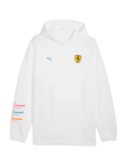 Puma scuderia ferrari white miami hoodie