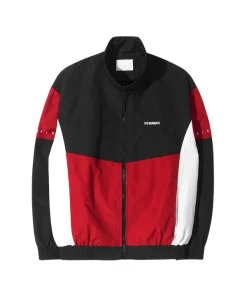 Qt8 garments jacket black and red