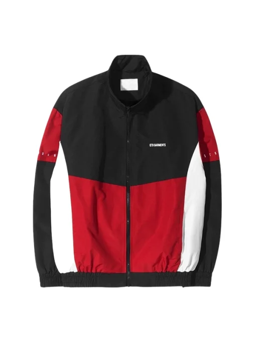Qt8 garments jacket black and red
