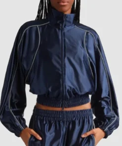 Scarlett Johansson Blue Track Jacket SNL S50