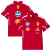 Scuderia ferrari 2025 team polo t shirt red