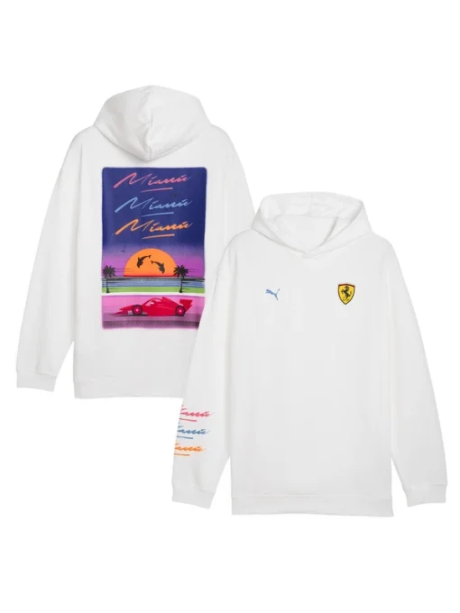 Scuderia ferrari puma special edition miami hoodie white