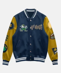 Shop Notre Dame Fighting Irish 2025 National Championship Blue Varsity Jacket