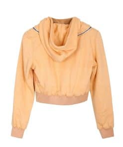 Tall girl 2 ava michelle cropped peach hoodie