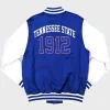 Tennessee State Baseball Full-Snap Royal and White Satin Jacket
