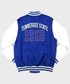 Tennessee State Baseball Full-Snap Royal and White Satin Jacket