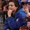 Timothee chalamet ny knicks jacket blue