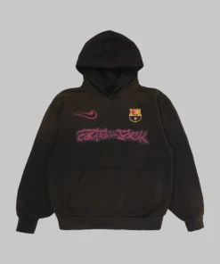 Travis scott barcelona cj x nike x fcb spray logo hoodie